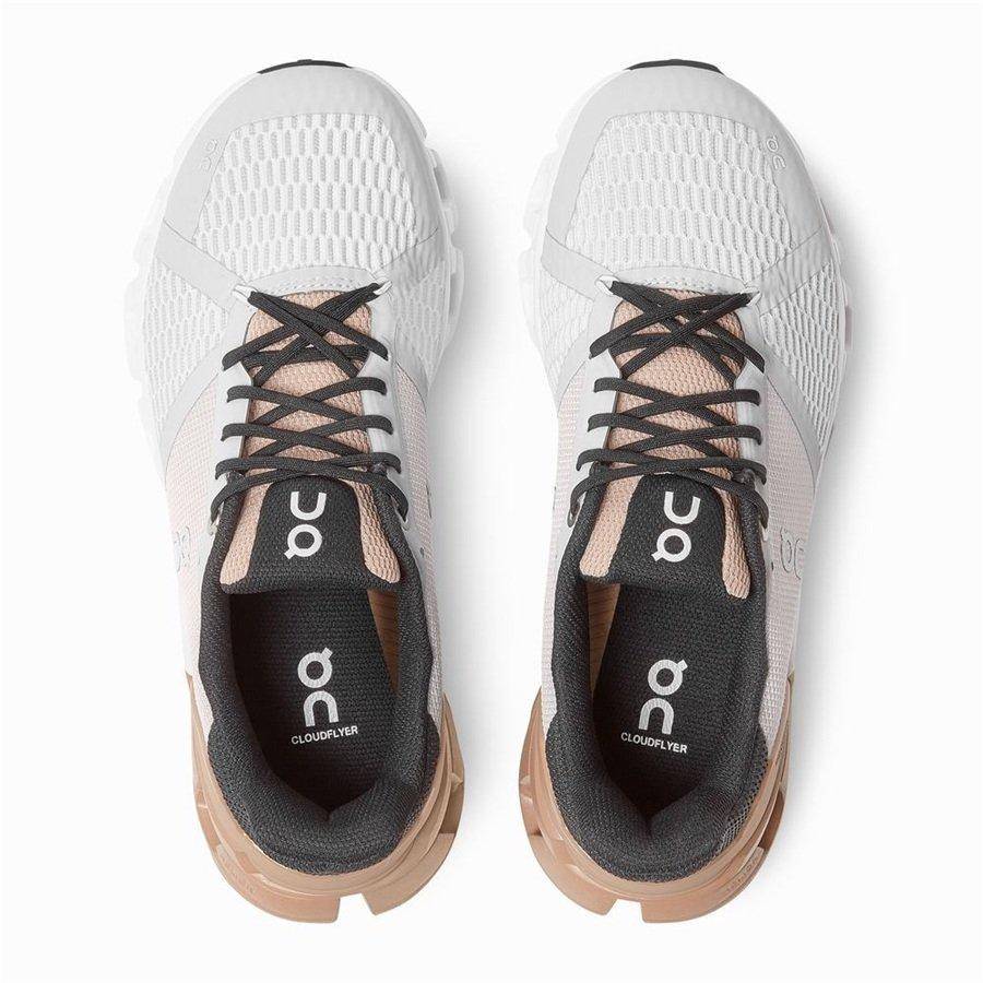 On Cloudflyer White / Brown Rose | SN-ON28826